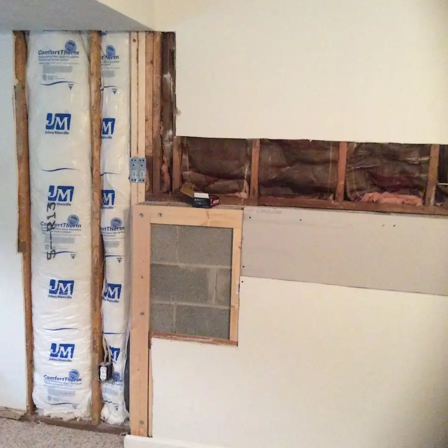 Wall insulation replacement during Basement Flood Cleanup in Wailua Homesteads